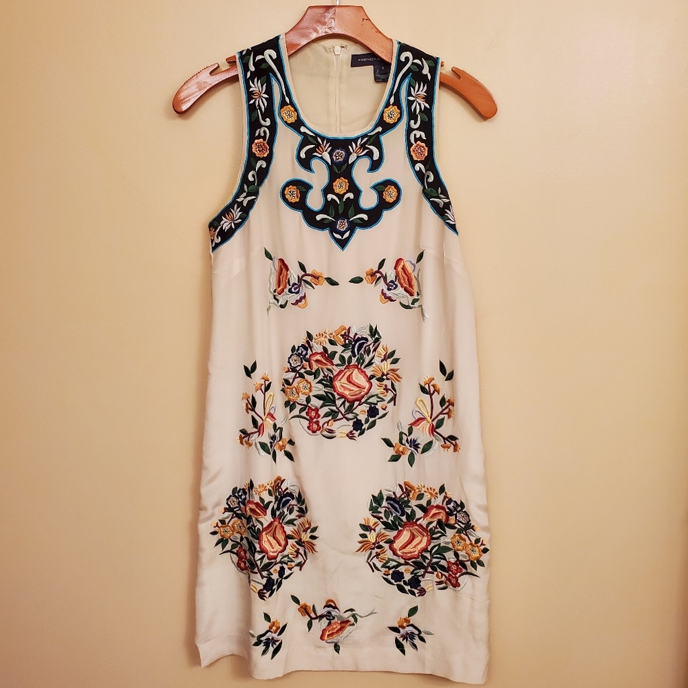 FRENCH CONNECTION embroidered dress SIZE 2